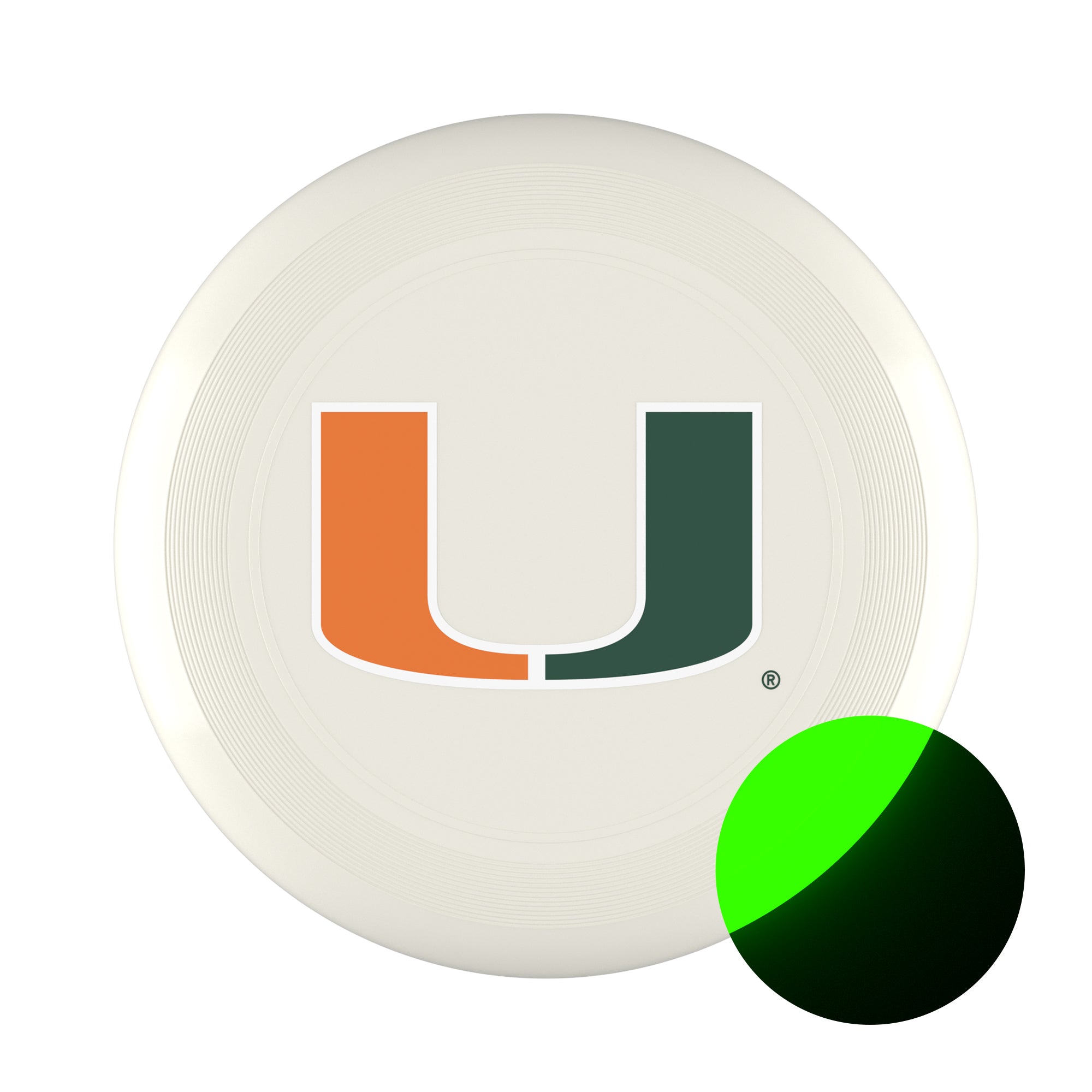 Miami Hurricanes Skychamp Junior Ultimate Disc GLOW